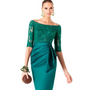 Vestido para madrina color verde